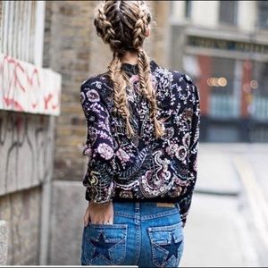 Needle & Thread Cinder sequin Bomber uk 8